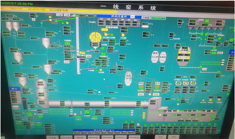 衛輝市春江水泥有限公司一線改造前操作畫面